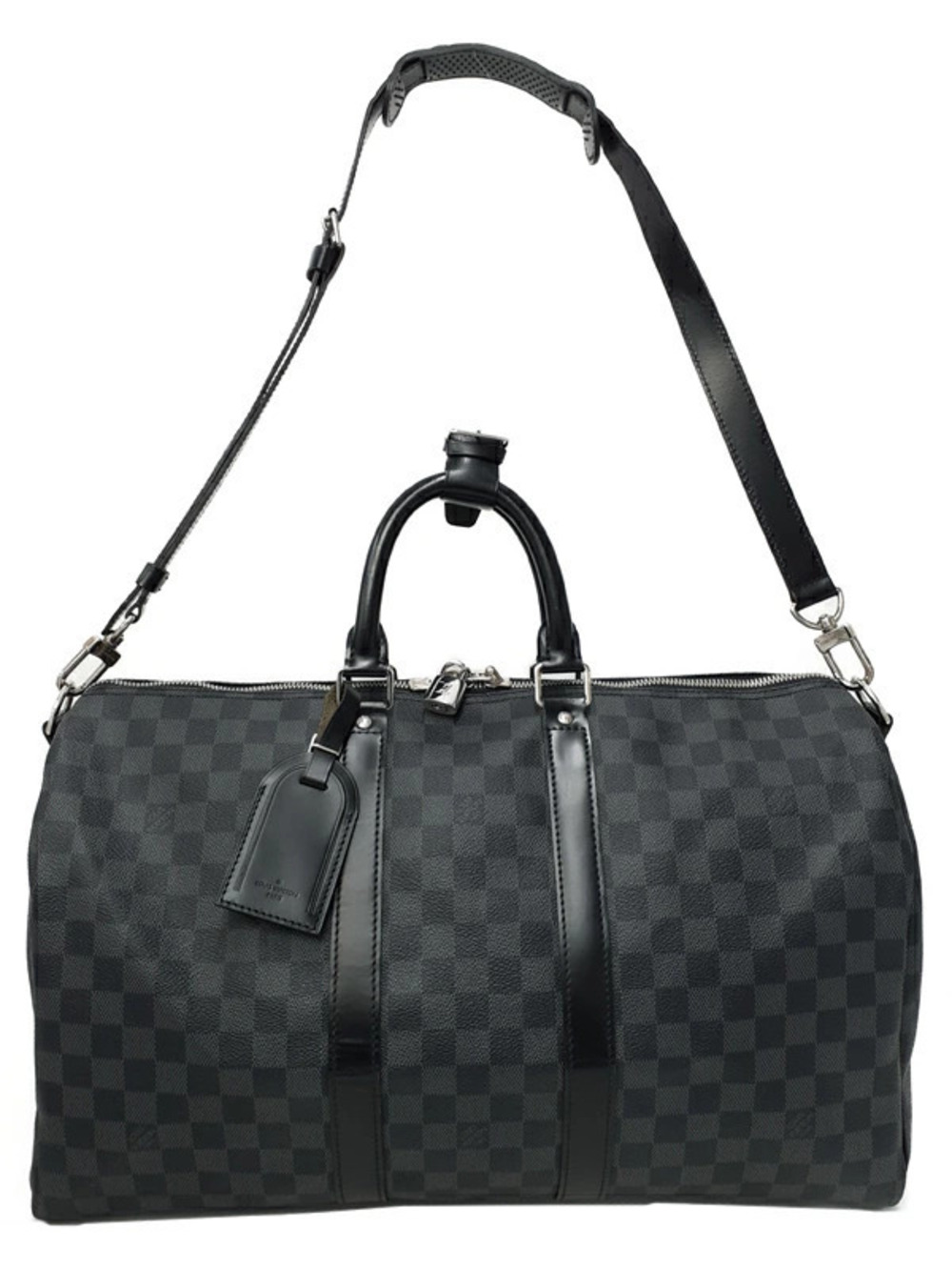 Louis Vuitton Damier Graphite Black Keepall Bandouliere Bag